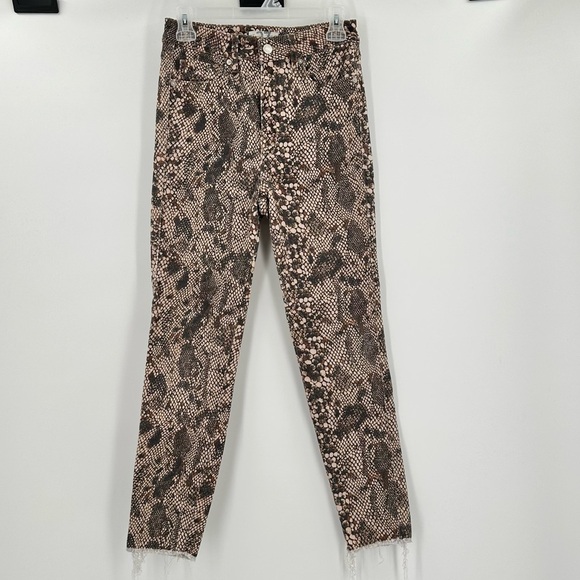 Free People We The Free Women’s High Rise Snakeskin Print Skinny Jeans Size 27 - Picture 3 of 15